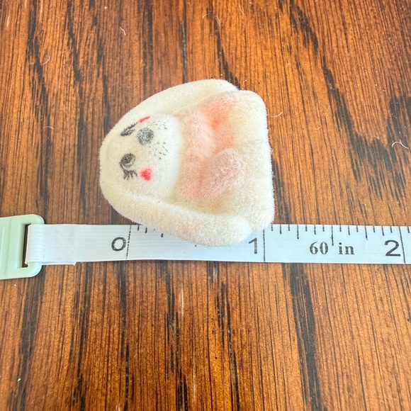 Vintage lot flocked felt bunny fuzzy rabbits mini and 2 banks - Picture 15 of 16